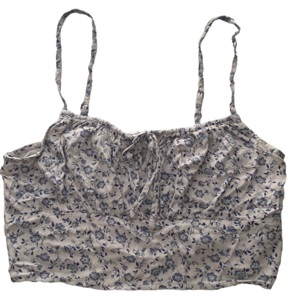 Hollister I Floral I Smocked I Cropped I Tank I Size: L